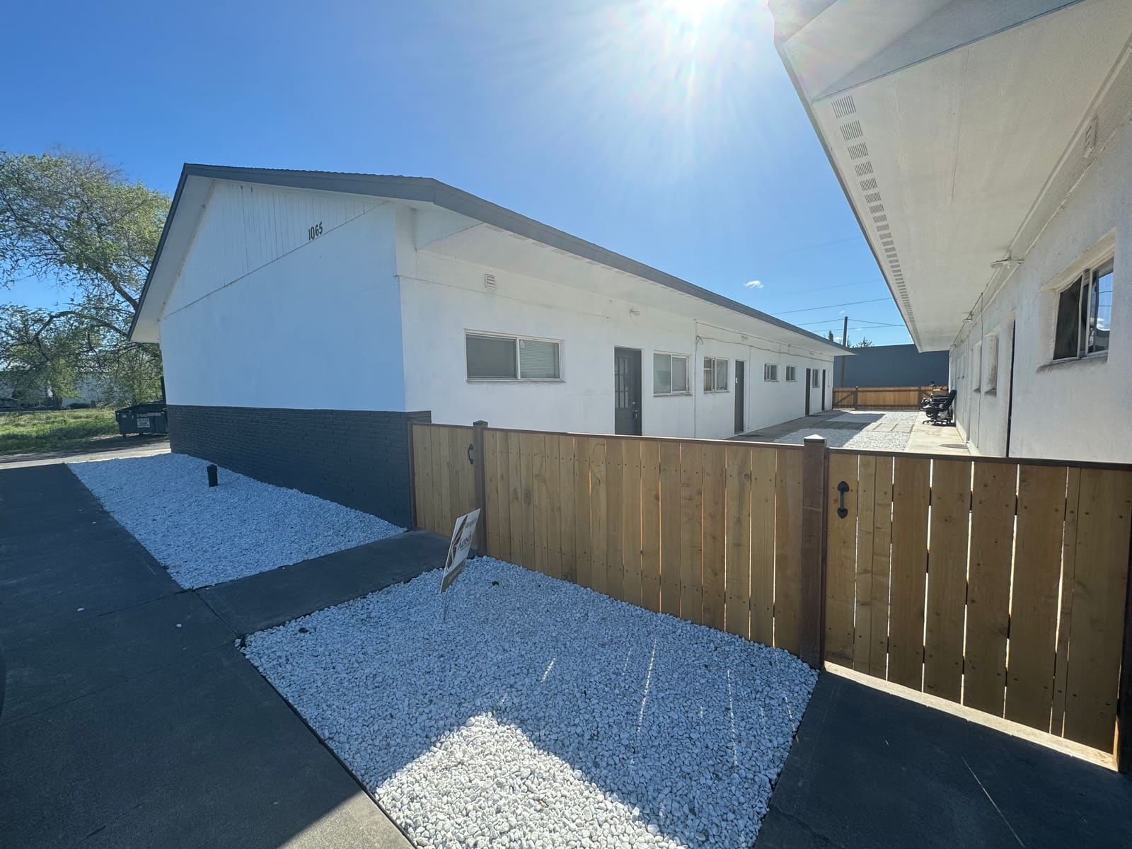 Fresh exterior paint and new fencing at the 12-unit Moses Lake property